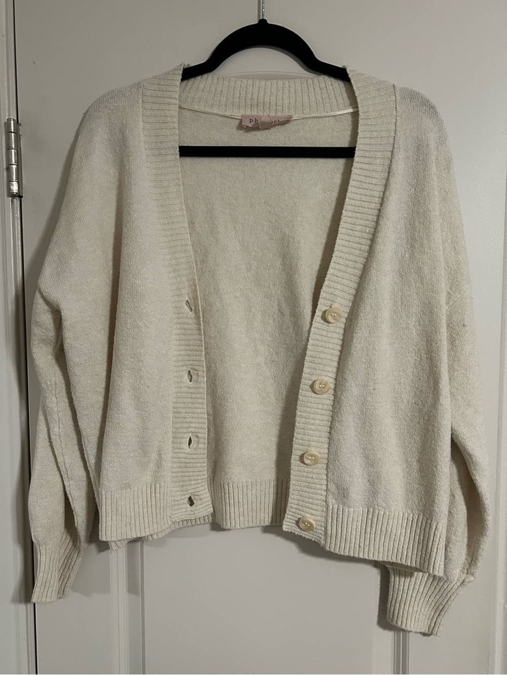 Philosophy Cream Button-Front Women's Cardigan
